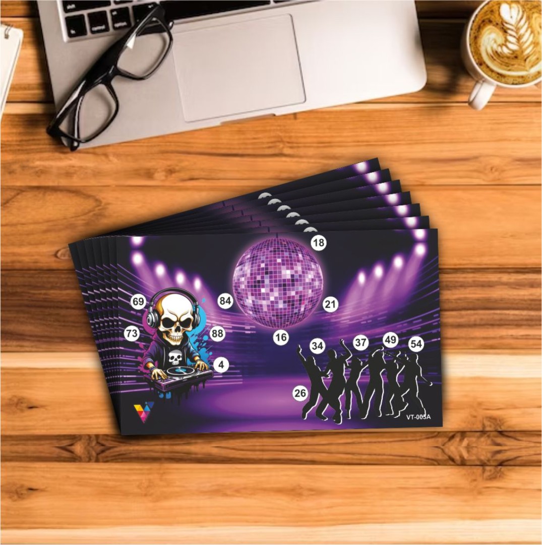 Disco Party Tambola Ticket