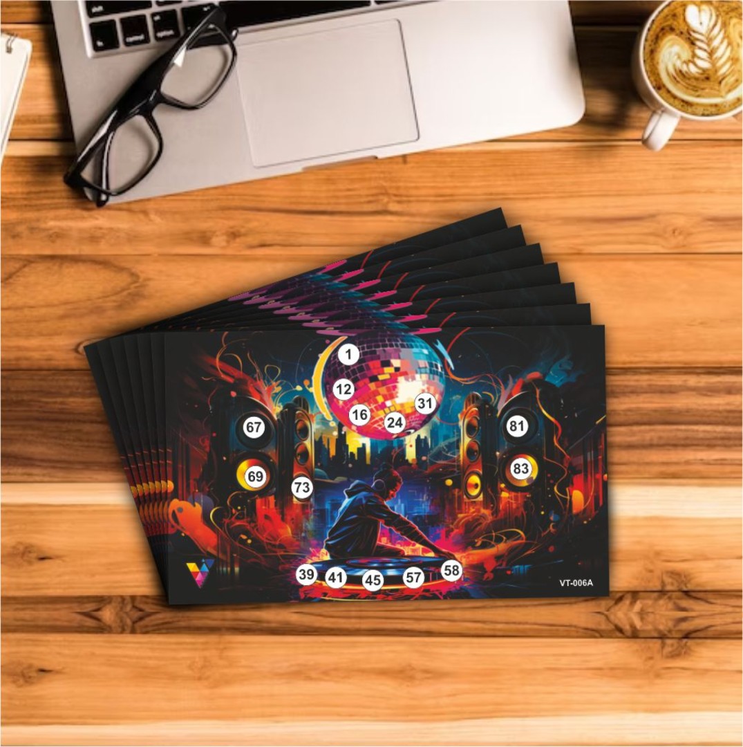 Disco Party Tambola Ticket