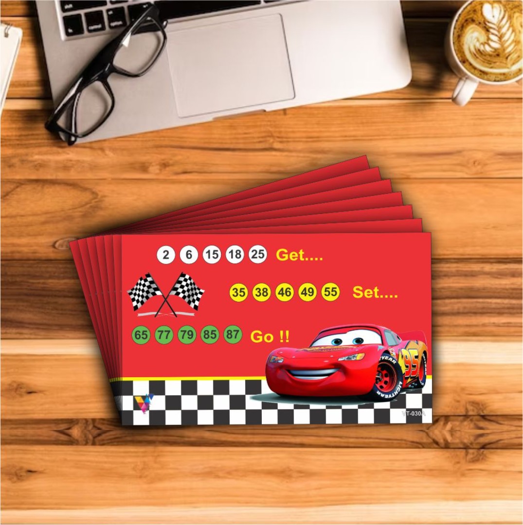 Cars Tambola Ticket