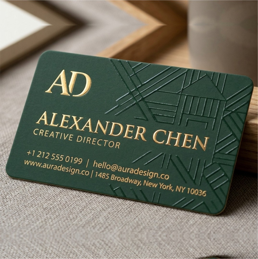 Matte UV And Foil 500 GSM Visiting Cards